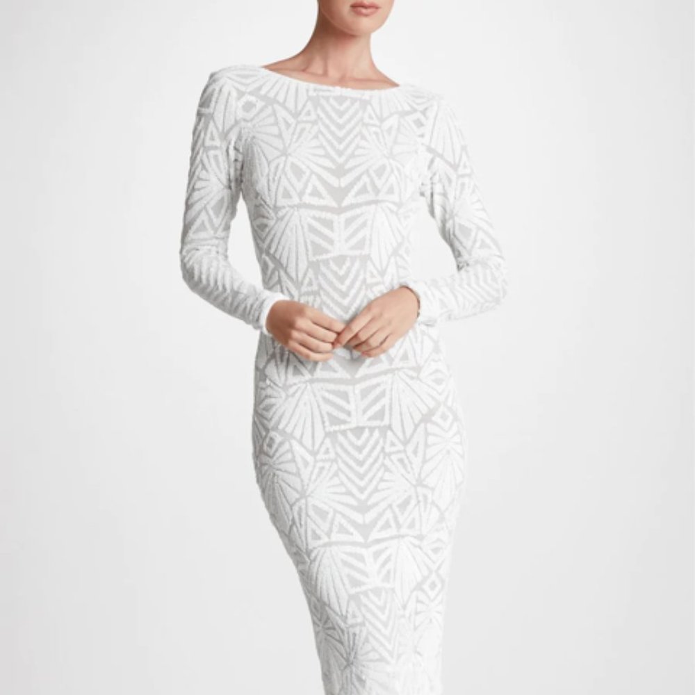 Dress the Population Emery Dress in White (Only Worn Once)